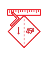 Cortes a 45º pictogram