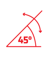 45 Graden pictogram