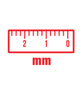 mm. Ruler mm. Ruler pictogram